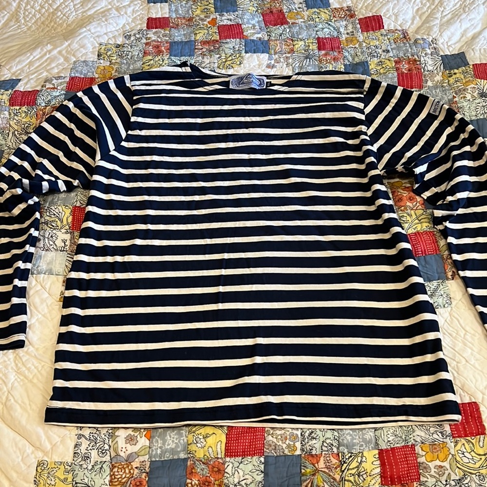 Breton blue striped ladies long sleeve shirt - L-XL